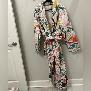 Anthropologie Vibrant Floral Robe